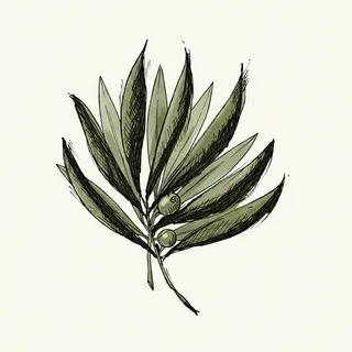 Branch app icon — an illustrated olive branch